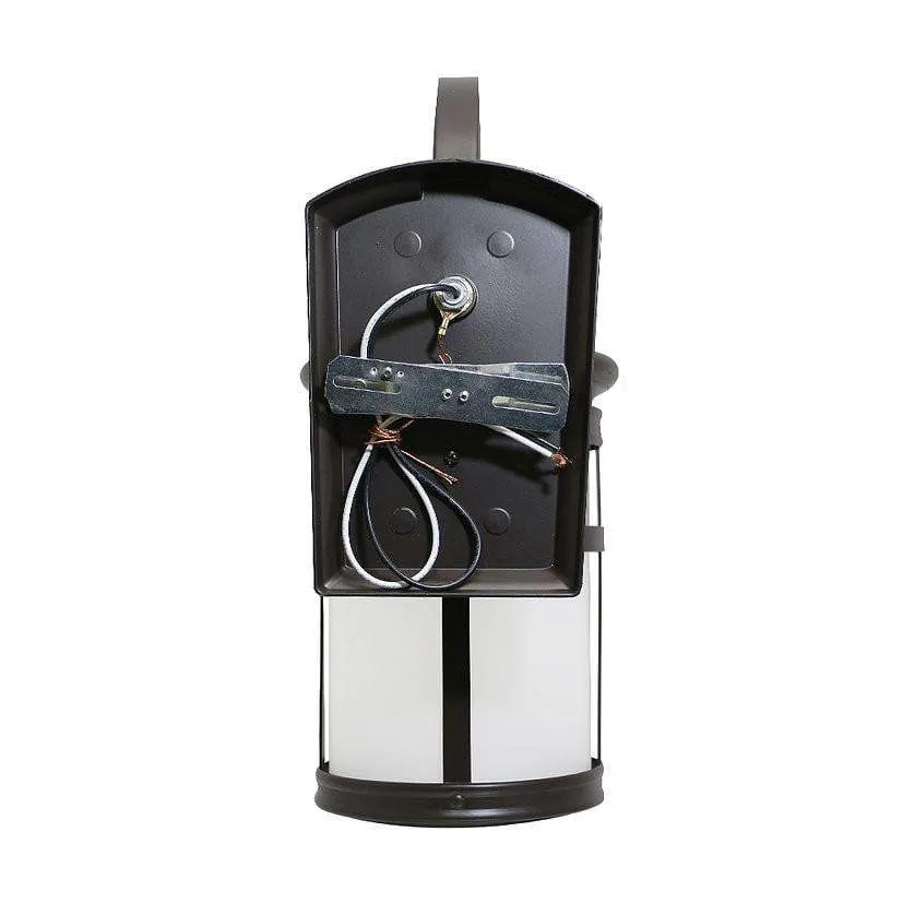 12.5W Outdoor LED Wall Lantern - Oil Rubbed Bronze Aluminum Die Cast & Frosted Glass Lens - 1200 lm