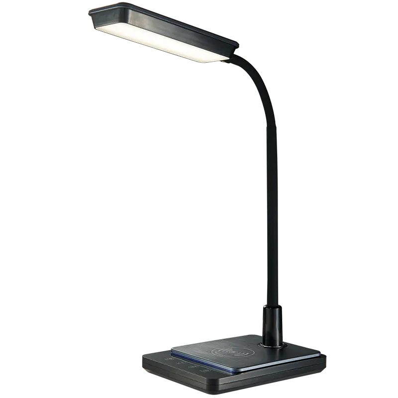 Bright Star Lighting TL627 BLACK QI Wireless Mobile Charger LED Desk Lamp, with Touch Sensor Switch, 3 Colour Temperatures and Dimmer Switch