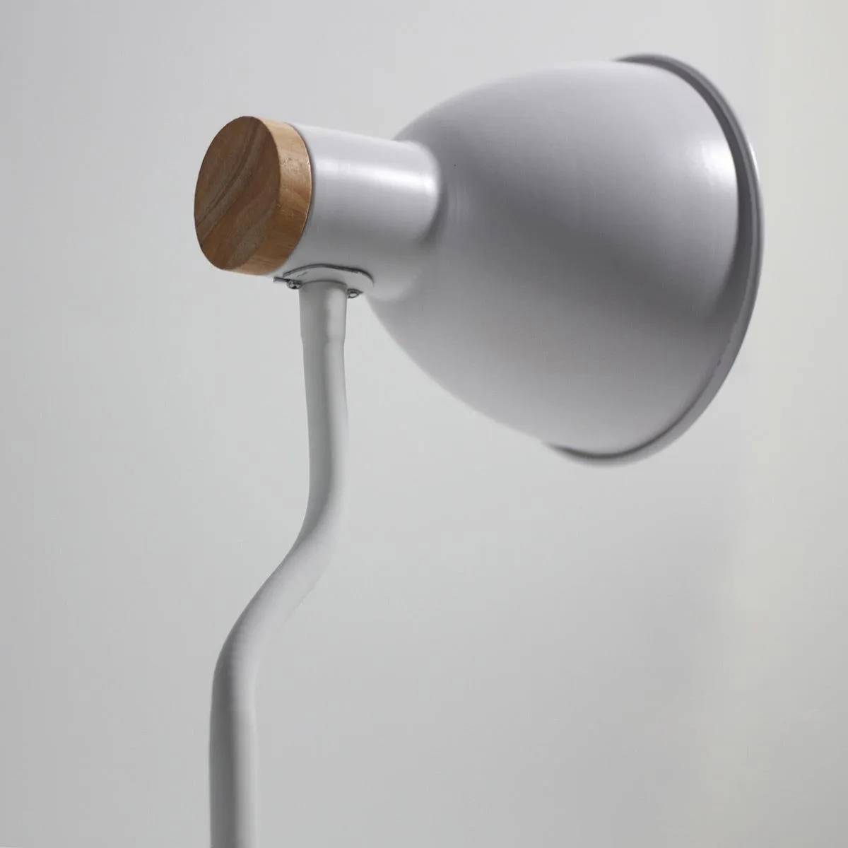 Parker Adjustable Timber and Metal Table Lamp - Black or White, 370mm High, PL0108