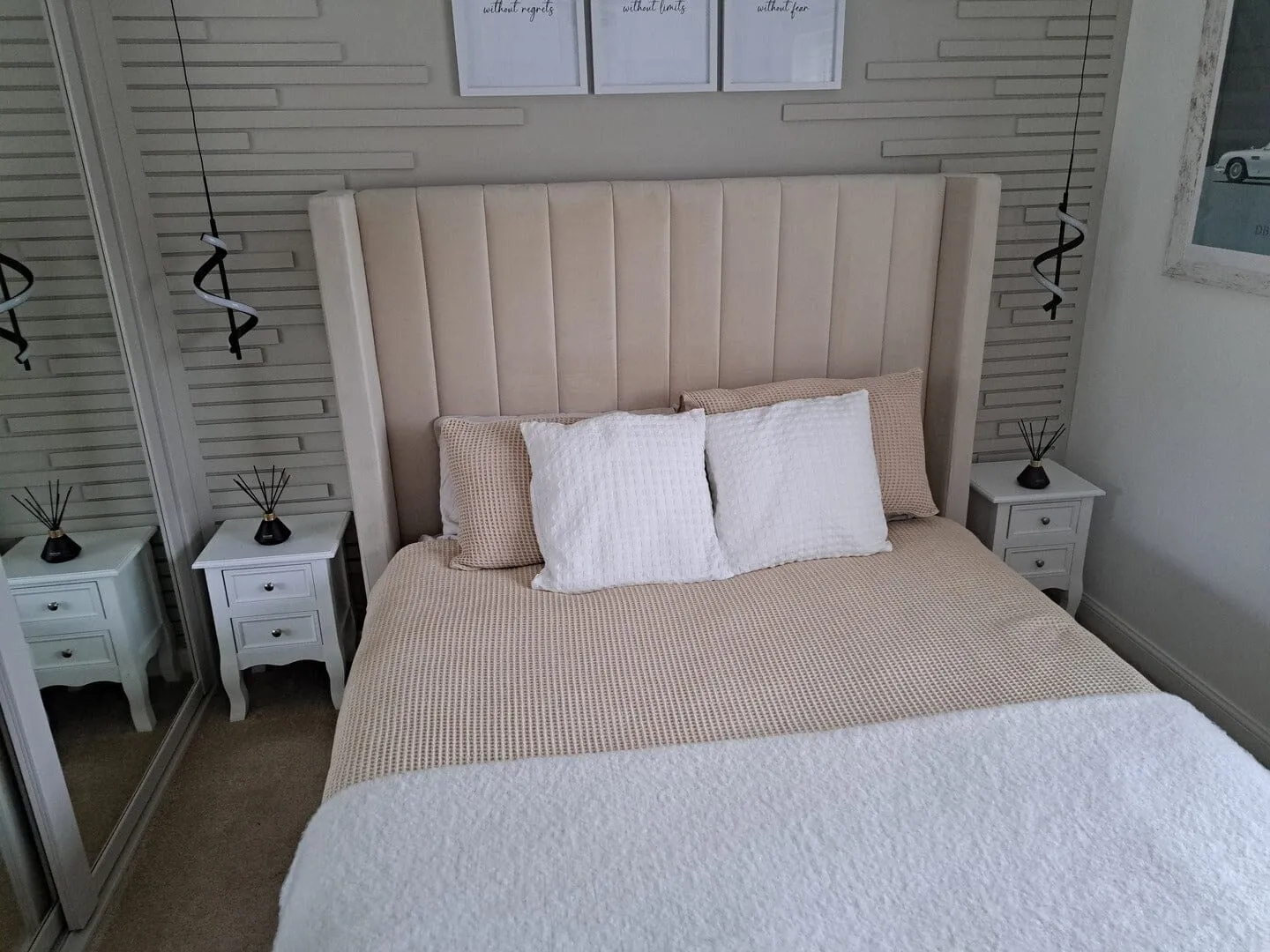 White Bedside Tables Fully Assembled - Set of 2